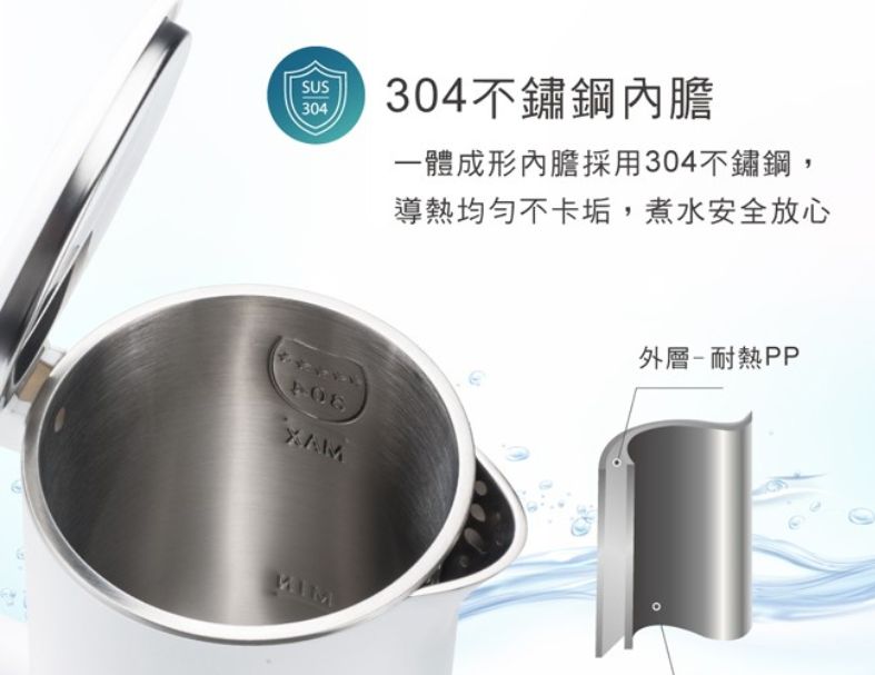 RASTO AE1 雙層防燙1.7公升不銹鋼快煮壺 