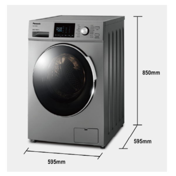 Panasonic國際 洗衣/脫水 12kg 烘衣 8kg強效抑菌系列 溫水滾筒洗衣機 NA-V120HDH 晶漾銀