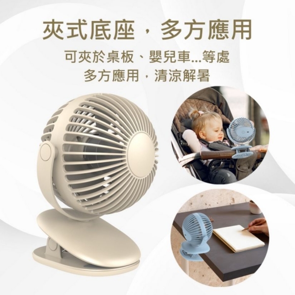 MiniQ FA-002 360度轉動軸夾式/磁吸夾式三段風速風扇