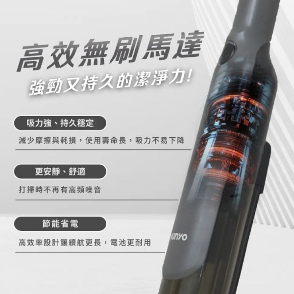 【KINYO】PureVac極勁吸．多功能無線無刷吸塵器 (KVC-036)