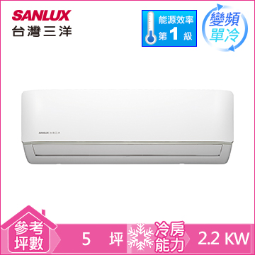 台灣三洋SANLUX 3-5坪一對一變頻單冷空調(SAC-V22F/SAE-V22F)