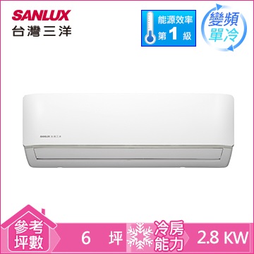 台灣三洋SANLUX 4-6坪一對一變頻單冷空調(SAC-V28F/SAE-V28F) 1