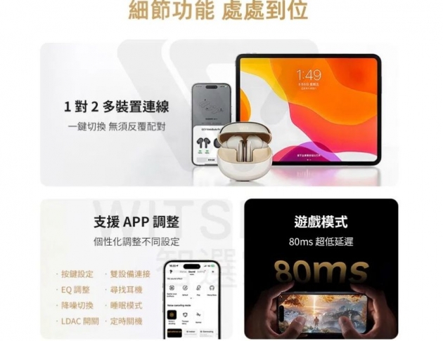 QCY MeloBuds Pro (HT08) 主動降噪真無線藍牙耳機