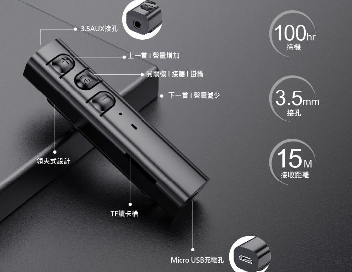 .ktnet  EB100 藍芽5.1領夾插卡式+運動耳機 白 黑