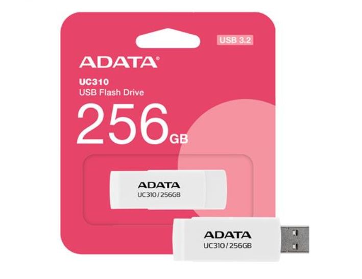 威剛 UC310 256GB USB3.2旋轉隨身碟 白 黑