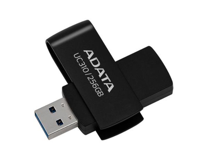 威剛 UC310 256GB USB3.2旋轉隨身碟 白 黑