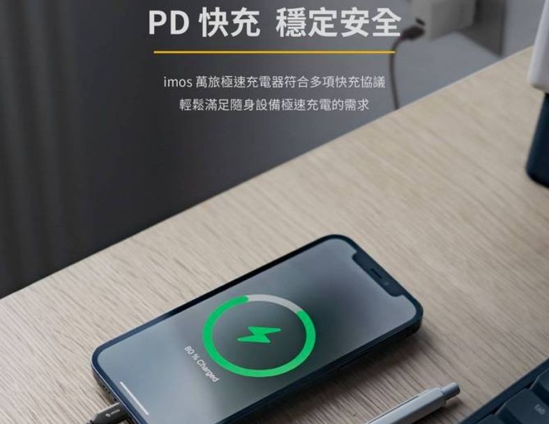 IMOS 45W萬旅GAN極速充電器 (四年保固)