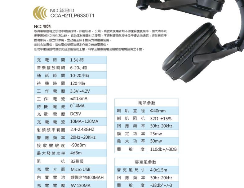 KTNET HB100 藍芽V5.1無線/有線折疊行動耳機麥克風