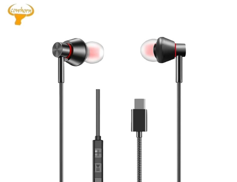 牛角Cowhorn EC02全兼容Type C入耳式立有線耳機 白色/黑色