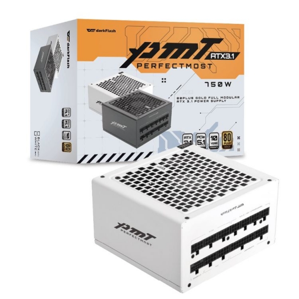 【darkFlash】PMT 750W 金牌 電源供應器 (黑/白) 
