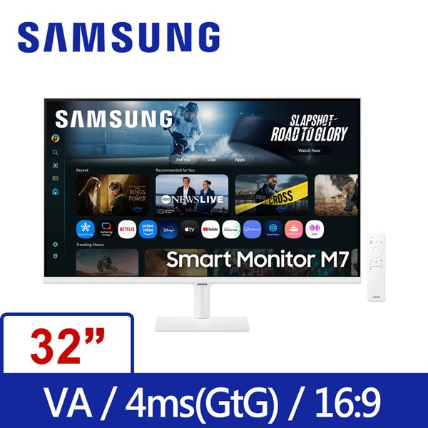 三星SAMSUNG S32FM703UC Smart Monitor M7 4K聯網螢幕/白色 