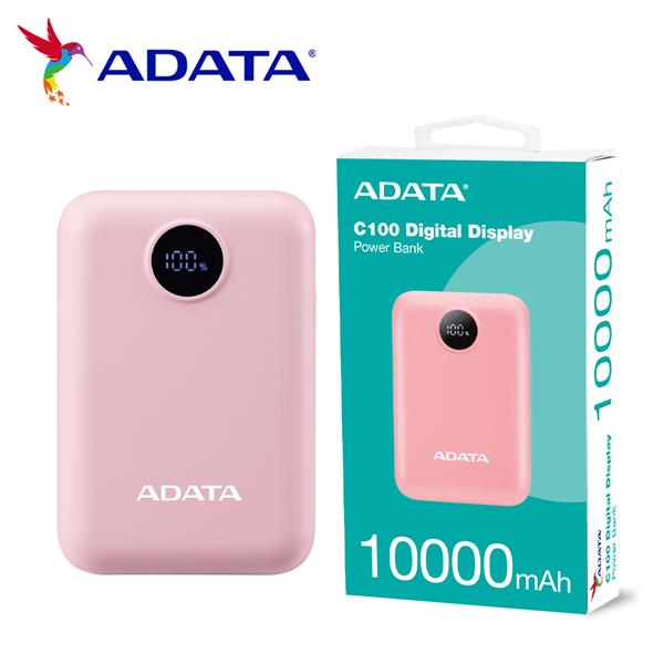 威剛 C100 Digital 10000mAh  PDQC 20W高效快充行動電源 