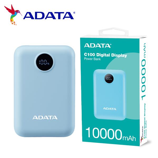 威剛 C100 Digital 10000mAh  PDQC 20W高效快充行動電源 