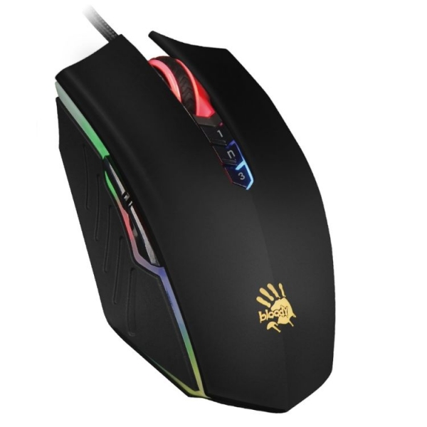 A4 Bloody A70｜Drag Click 光微動遊戲鼠 – 黑色